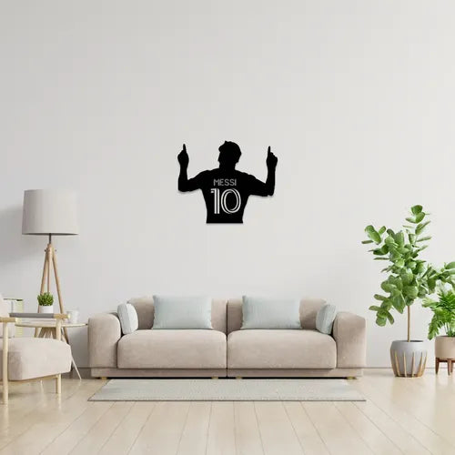 Cuadro Calado Lionel Messi Laser Madera Mdf Futbol