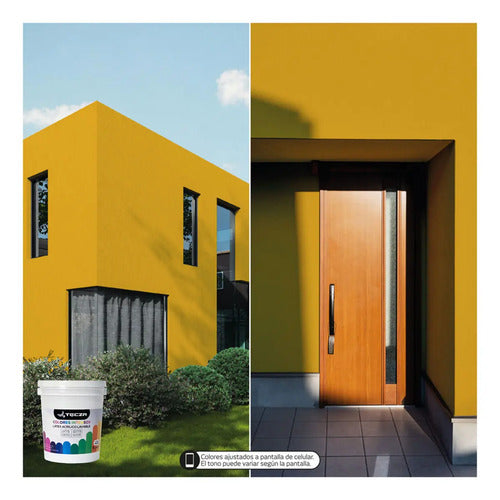 Pintura Latex Tecza 4l Ocre Mate Ocre Mate