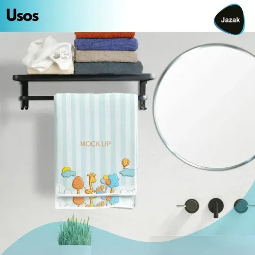 Toallero Doble Organizador Rebatible Baño Barilla Dañada