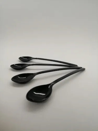 Mini Cuchara Finger Food 10,5 Cm Negro Pack X 50 Unidades