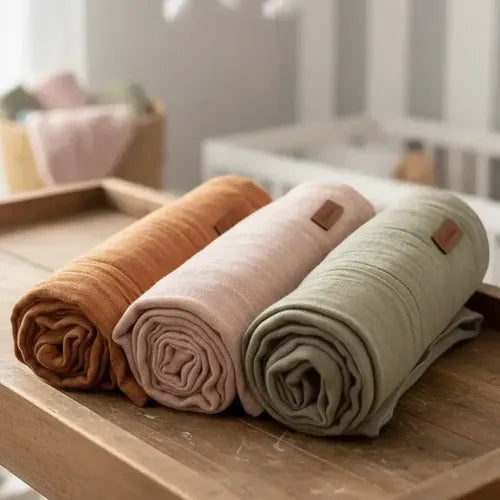Kit x3 Muselinas de Gasa 100% Algodón para Bebé Blanco Gris Perla y Celeste · 17516 · foto 05