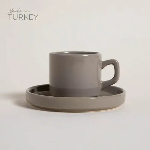 Taza Y Plato Net Visón Liso Clasico 185 Ml Set X 4 Unidades Vison Liso