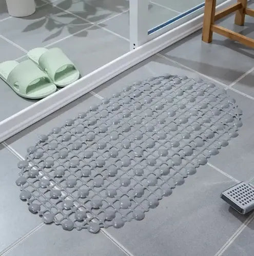 Alfombra Baño Antideslizante Bañera Ducha Segura Pvc 60x33cm Color Gris