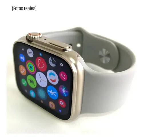 Smartwatch Technology Ultra Hombre Mujer Malla Extra Beige Deportiva Naranja Y Gris