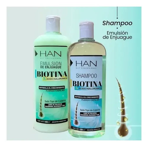Kit Shampoo y Enjuague Han Biotina y Ácido Hialurónico 500ml · 17325 · foto 06