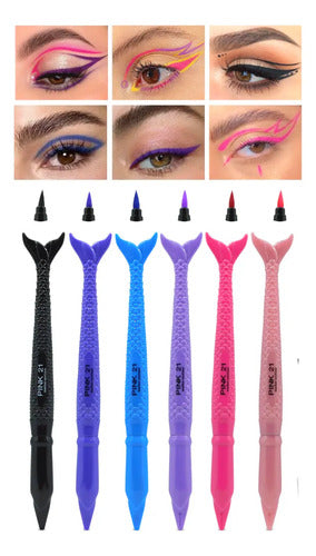 Delineador Mermaids Beauty Pink21 Mate Lila