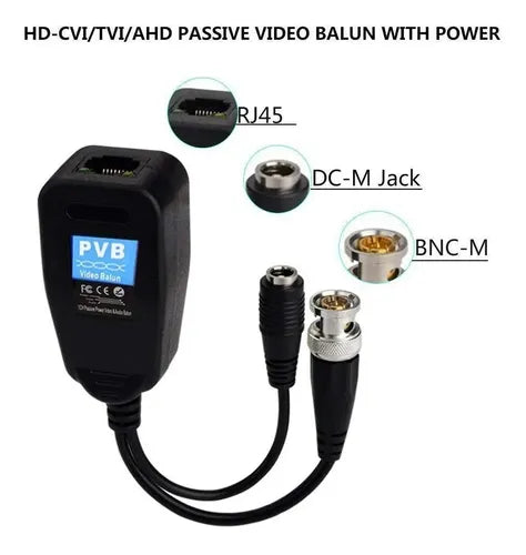 Balun Pasivo Dy B2rj45 1p Video Alimenta