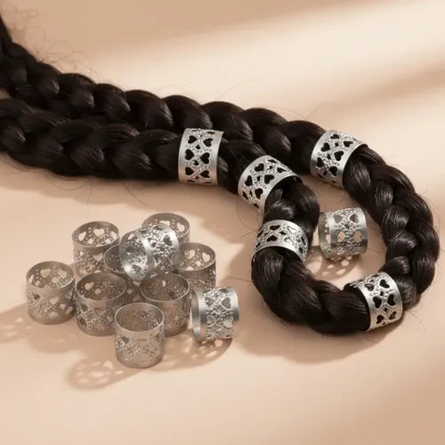 Anillos Para Trenzas 800u Plateado