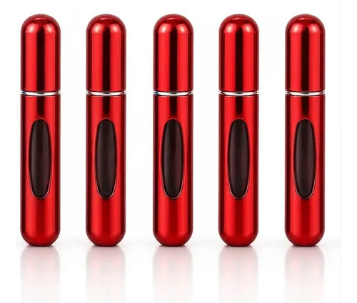 Mini Perfumero 5ml Recargable Portátil X5 Atomizador Colores Rojo