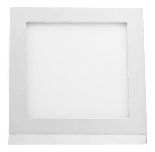 Plafón Led Panel 18w Exterior Aplicar Cuadrado Luz Calida