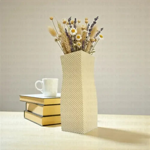 Florero Jarron  Nórdico Espiral Moderno Spyral | Deco Crema Crema