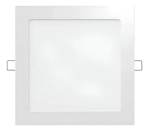 Panel Plafón Led 24w Candela Luz Fría Cuadrado Embutir Estructura Blanco