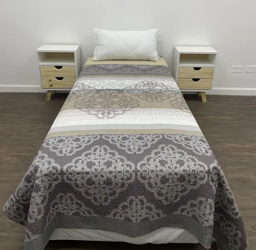 Cover Cubrecama Verano Reversible 1 1/2 Pza En