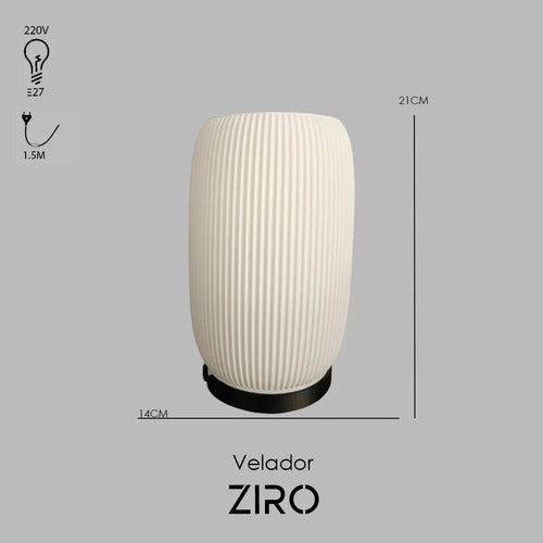 Lampara Velador Dekia Ziro Blanco