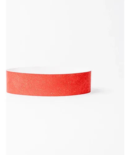 Pulseras Tyvek Open Ticket 100u Rojo