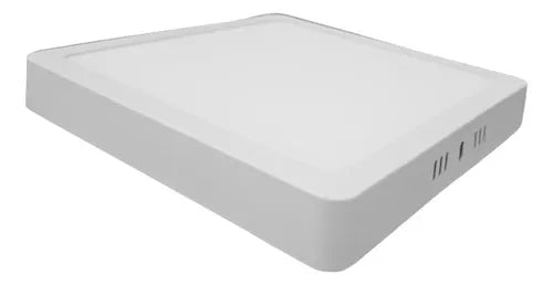 Panel Plafon Led Aplicar Cuadrado 24w Frio 6500k Candela E A Color Blanco