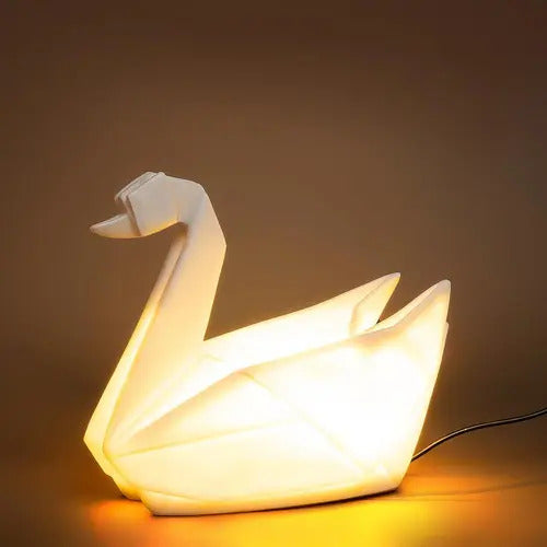 Lámpara Velador Luz De Noche Infantil Usb Cisne Blanco