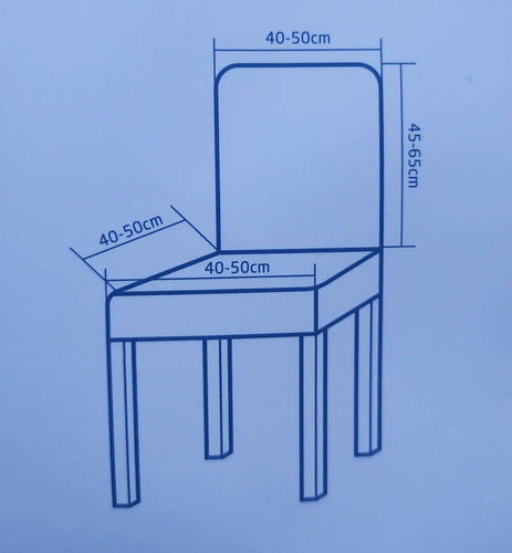 Funda Silla City Blanco Geométrico 6p Natural Rayas