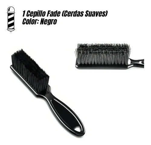 Kit de Barbería y Peluquería Capa, Cepillo, Rociador y Portatalco Negro · 18066 · foto 03