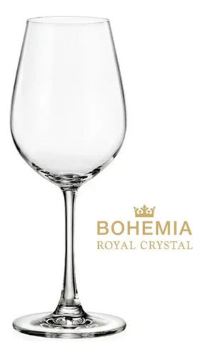 Set X 6 Copa Cristal Agua Vino Bohemia Sarah Titanium 520 Ml Color Transparente