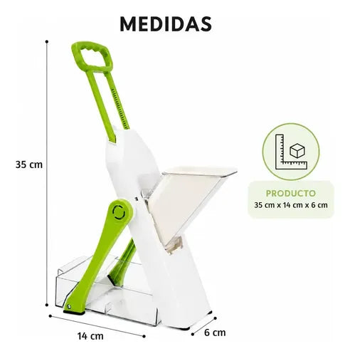Mandolina Rebanadora Manual para Cocina Zuleika Verde Claro · 16076 · foto 05