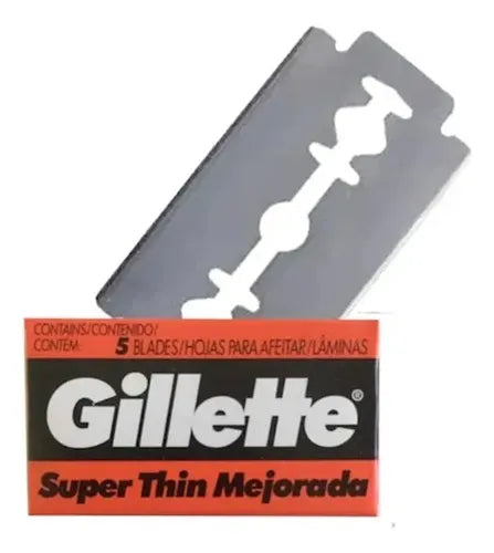 Hojas De Afeitar Gillette Super Thin 1 Caja X 5 Unidades