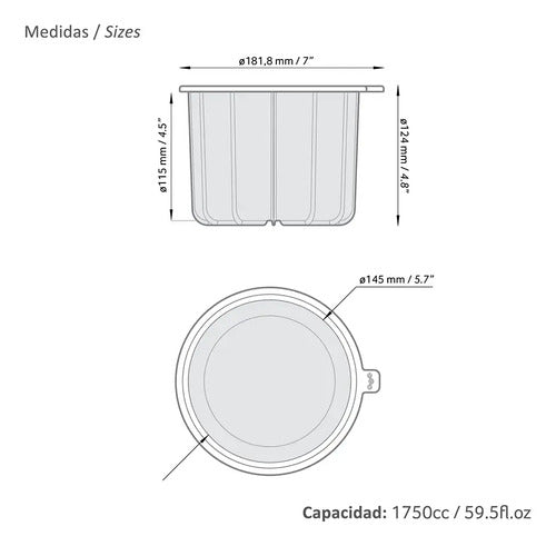 Molde Silicona 14,5cm Pan Dulce 1kg Apto Air Fryer Si O Si Color Negro