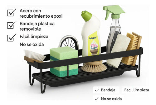 Porta Esponja Organizador De Bacha Cocina Rejilla Acero