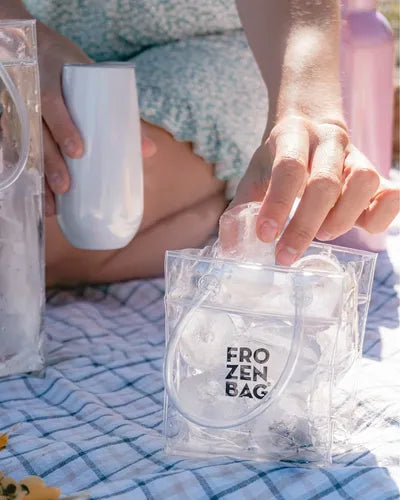Combo Frozen Bag Xl + Ice - Bolsa Frapera Hielera Hielo Pvc