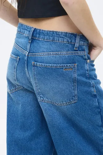 Jean Pollera Loose Skirt Azul Chermix Mujer Algodón Azul 26