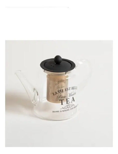 Tetera De Vidrio Heredia Petit Maison Recta 850 Ml Con Infusor Metálico