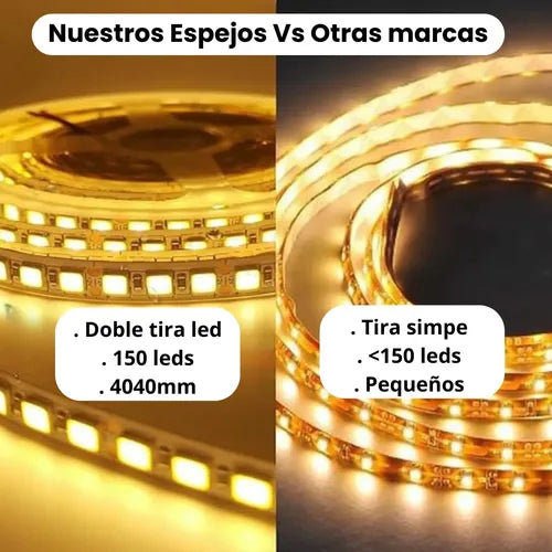 Espejo Con Luz Led Redondo 60cm Decorativo Pared Baño Sala