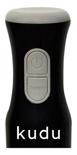 Minipimer Mixer De Mano Kudu Con Vaso Dosificador Y Picador Color Negro