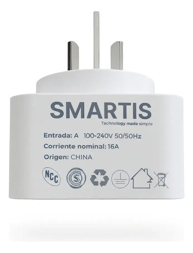 Enchufe Inteligente Smartis Wifi Smart Plug Toma 220v 16a Blanco · 16060 · foto 04