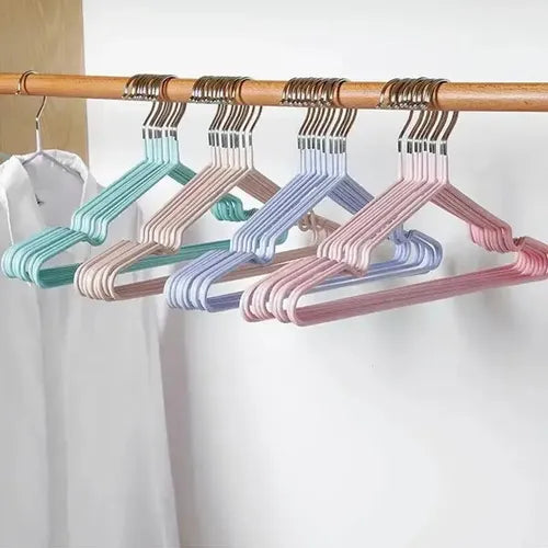 Perchas Antideslizantes De Metal Para Ropa Verde Agua