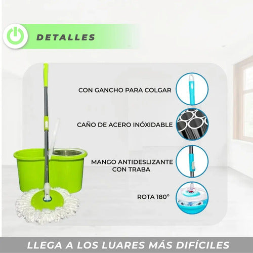 Balde Mopa Centrífugo Samago Sama807 Verde