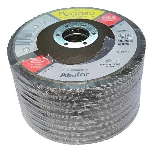Disco Desbaste Pegaso 115mm Óxido Aluminio Grano 60 Metales Pack 10 40