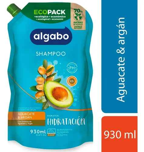 Repuesto Ecopack Shampoo Hidratación 930ml Algabo