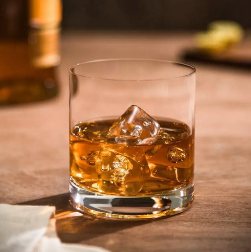 Juego 6 Vasos Cristal Bohemia Whisky Transparente 410ml Elegante