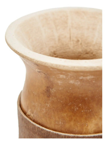 Mate Criollo Calabaza Pulida Base Bombilla Cepillo Cuero