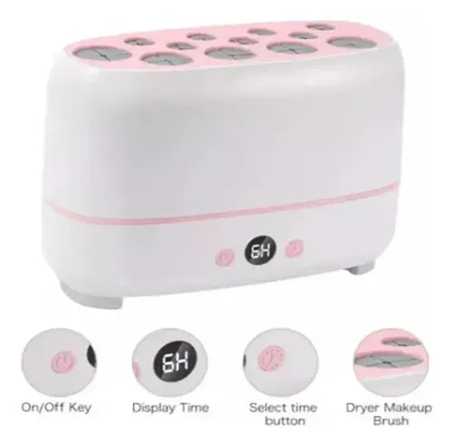 Limpiador Secador USB de Brochas de Maquillaje Blanco con Rosa · 17360 · foto 08