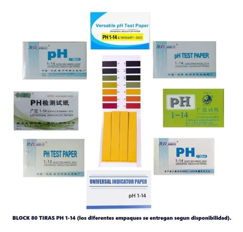 Caja Medidor Ph 20 Block 80 Tiras - 1600