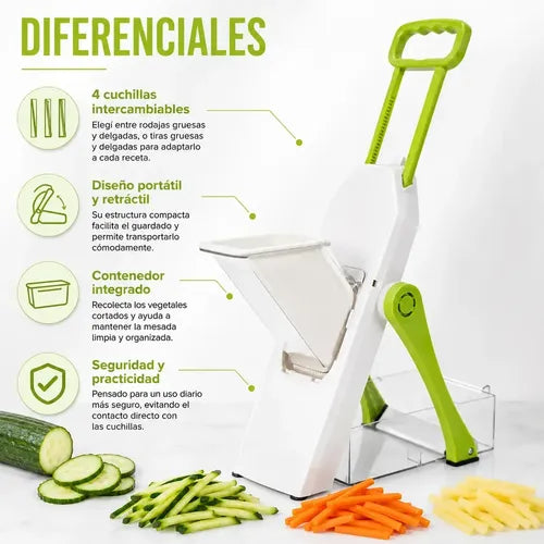 Mandolina Rebanadora Manual para Cocina Zuleika Verde Claro · 16076 · foto 03
