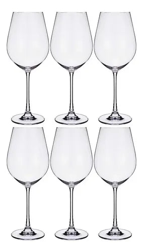 Columba Juego De 6 Copas De Cristal Bohemia 650 Ml