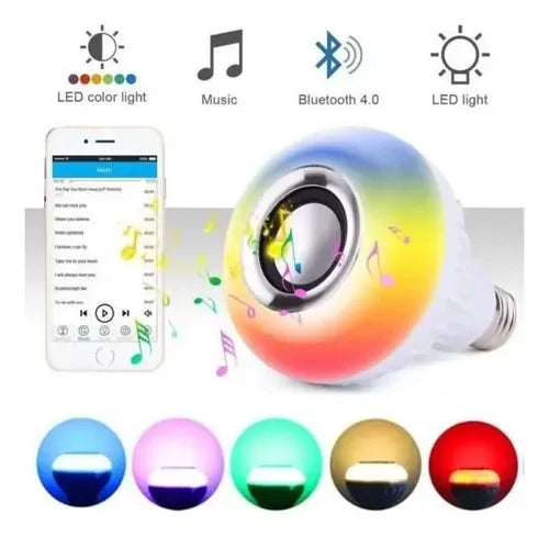 Ampolleta Led Rgb Parlante Bluetooth 12w Multicolor