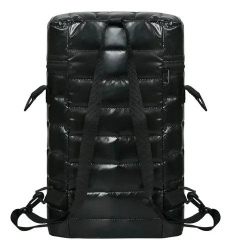 Bolso Matero 2 En 1 Porta Termo Negro Brillante