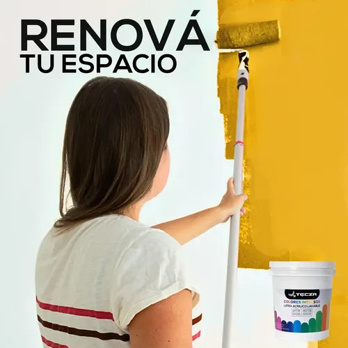 Pintura Latex Tecza 4l Ocre Mate Ocre Mate