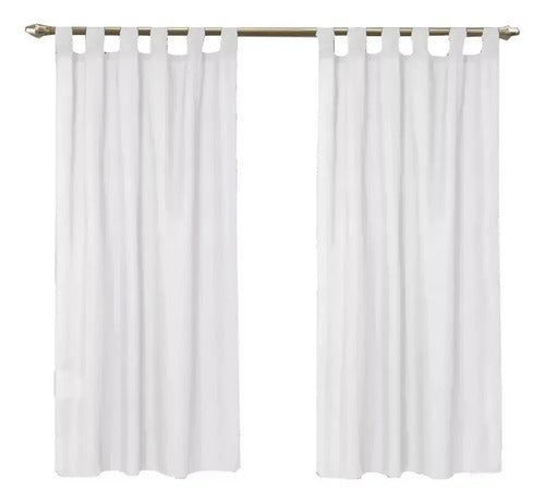 Cortina Tropical Corta Visillo 2p Blanco