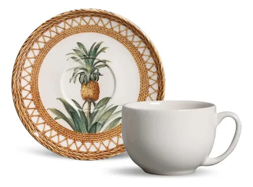 Set 6 Xic. Té Platillos, Piña Natural Oporto, Brasil, En