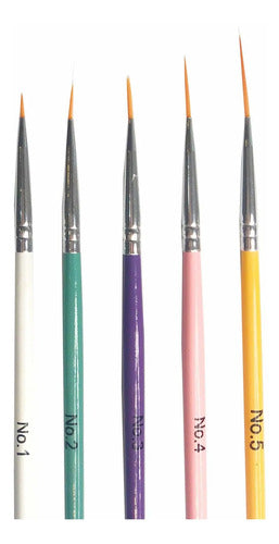 Set de Pinceles Liner para Nail Art 5 Unidades · 18098 · foto 04